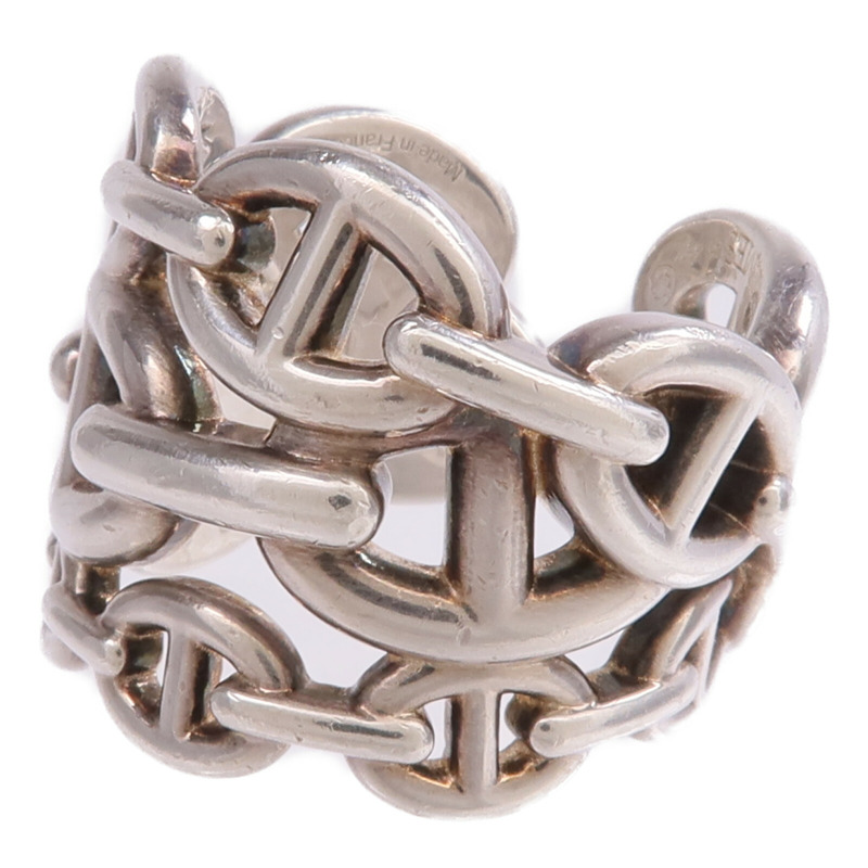 HERMES 925純銀Chaine d'ancre Enchainee Ring戒指Hermes#55/US#7-2