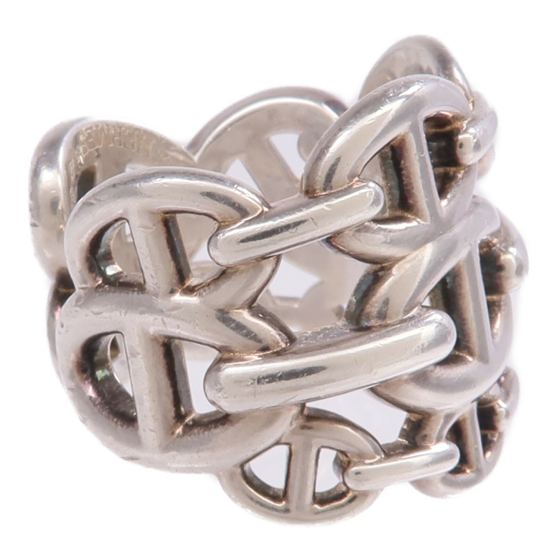HERMES 925純銀Chaine d'ancre Enchainee Ring戒指Hermes#55/US#7-3
