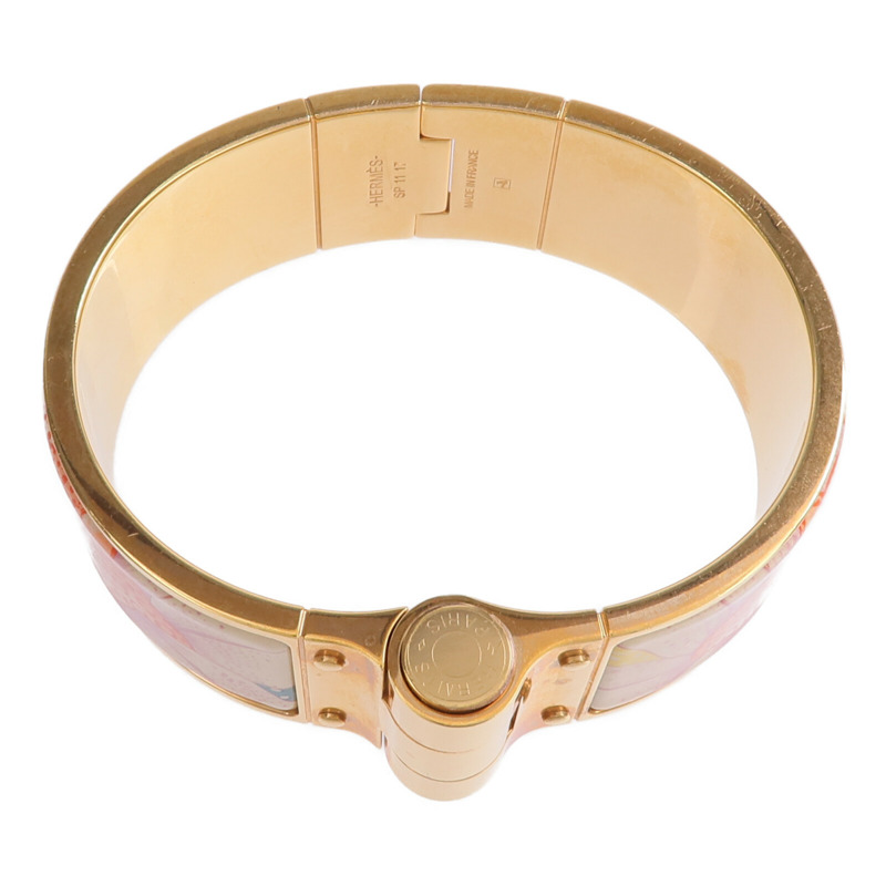HERMES 金屬/琺瑯Charniere Bracelet手鐲-3