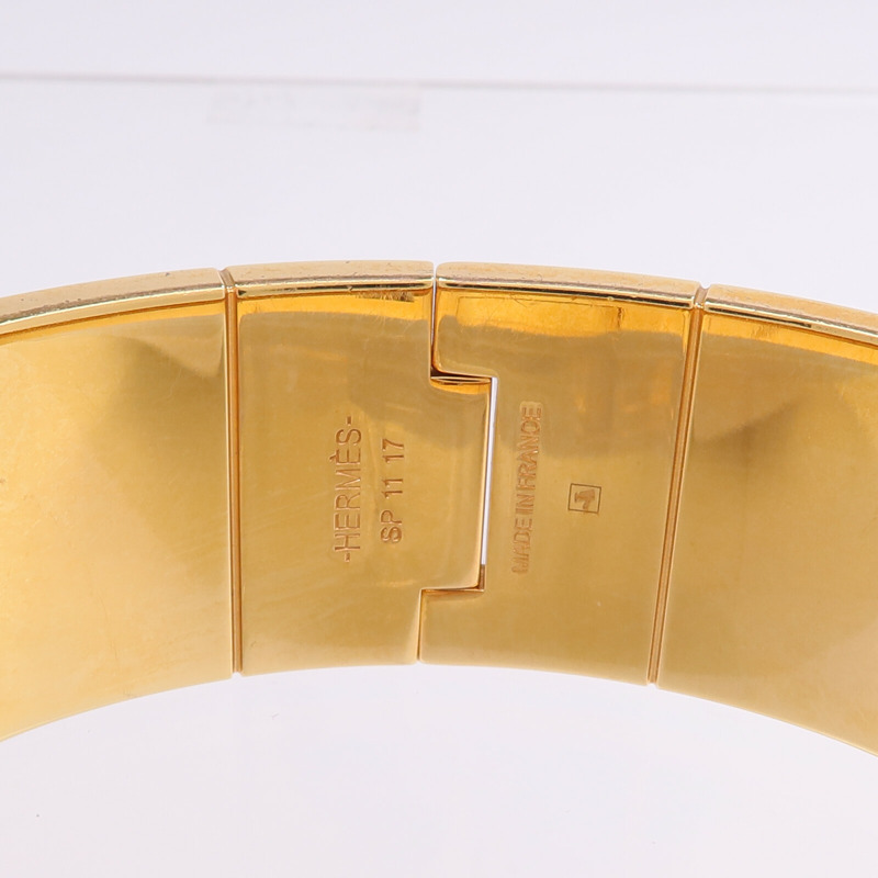 HERMES 金屬/琺瑯Charniere Bracelet手鐲-5