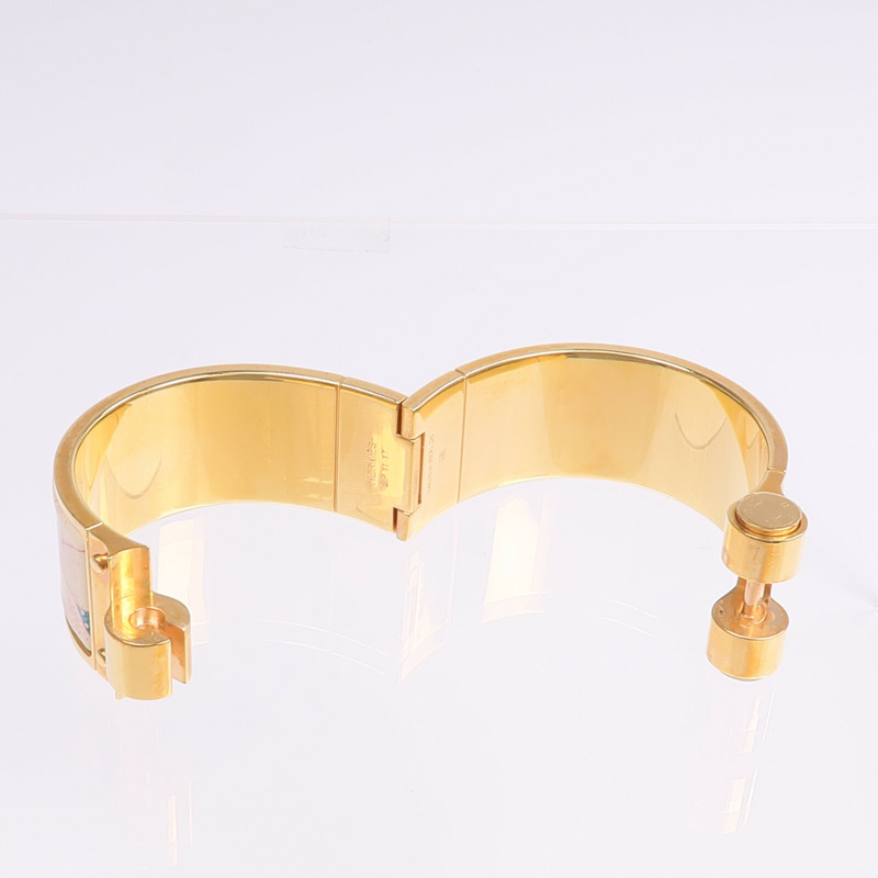 HERMES 金屬/琺瑯Charniere Bracelet手鐲-6