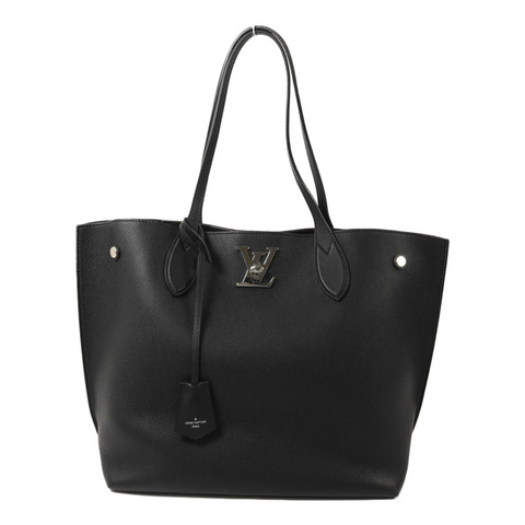 LOUIS VUITTON 牛皮皮革Lockme Go銀扣手挽袋