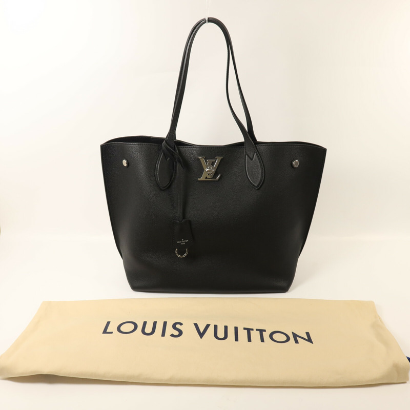 LOUIS VUITTON 牛皮皮革Lockme Go銀扣手挽袋-8