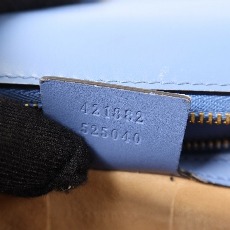 GUCCI 牛皮皮革Sylvie金扣肩背袋-6