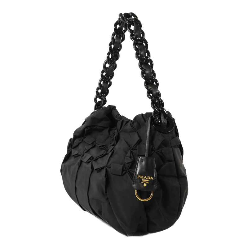 PRADA 尼龍Hobo Bag金扣手挽袋-2