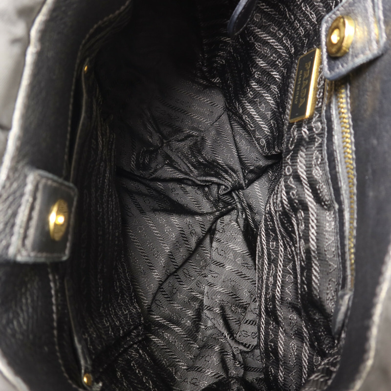 PRADA 尼龍Hobo Bag金扣手挽袋-4