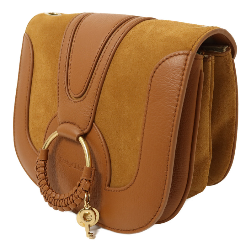 SEE BY CHLOE 牛皮皮革/麂皮皮革Shoulder Bag金扣肩背袋-2