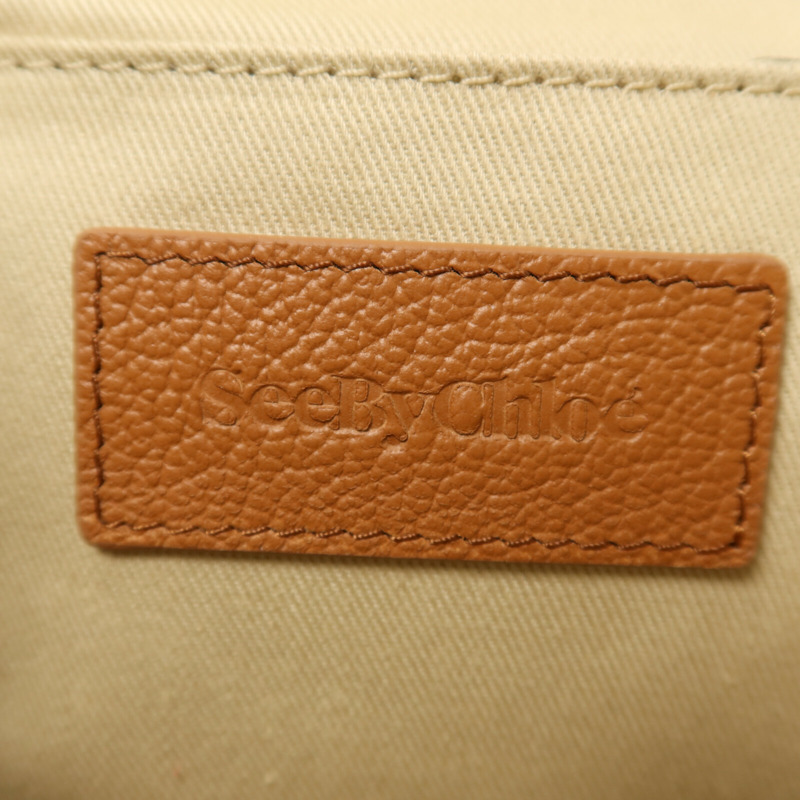 SEE BY CHLOE 牛皮皮革/麂皮皮革Shoulder Bag金扣肩背袋-5