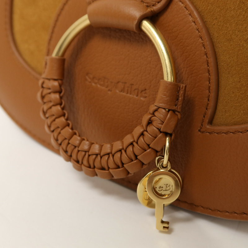 SEE BY CHLOE 牛皮皮革/麂皮皮革Shoulder Bag金扣肩背袋-9