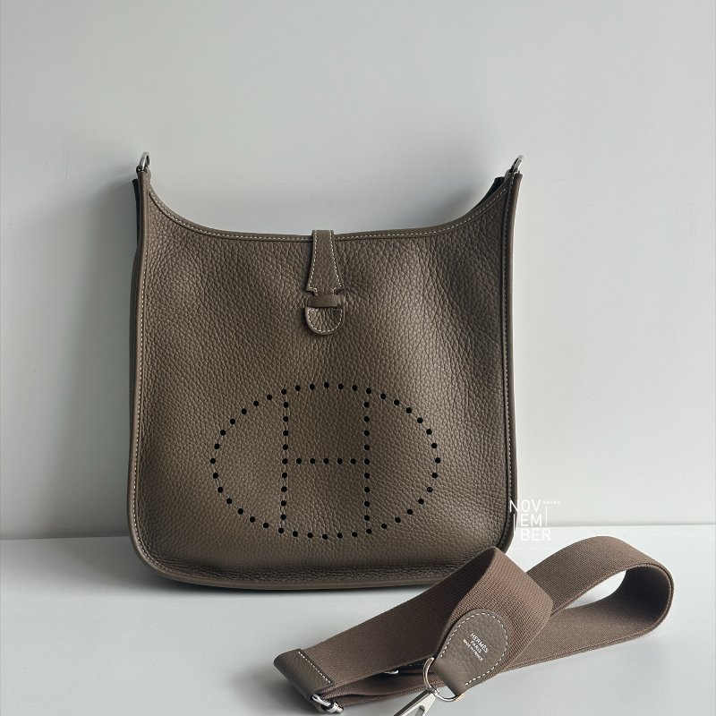 99新🆕 有購證🙌🏻 Hermès 愛馬仕 Evelyne 29 大象灰銀釦-0