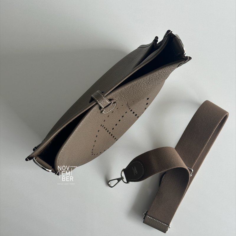 99新🆕 有購證🙌🏻 Hermès 愛馬仕 Evelyne 29 大象灰銀釦-1