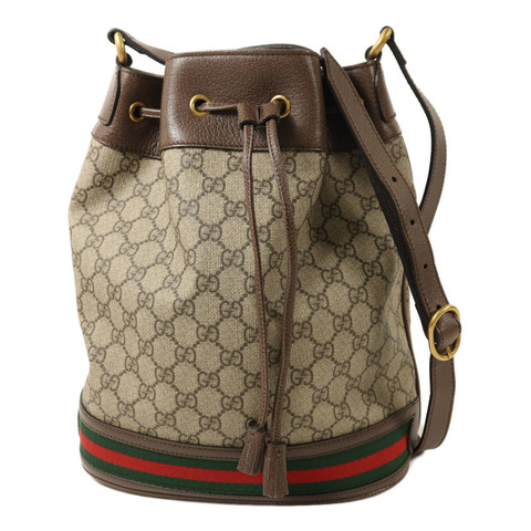 GUCCI 塗層帆布Ophidia Bucket Bag金扣肩背袋