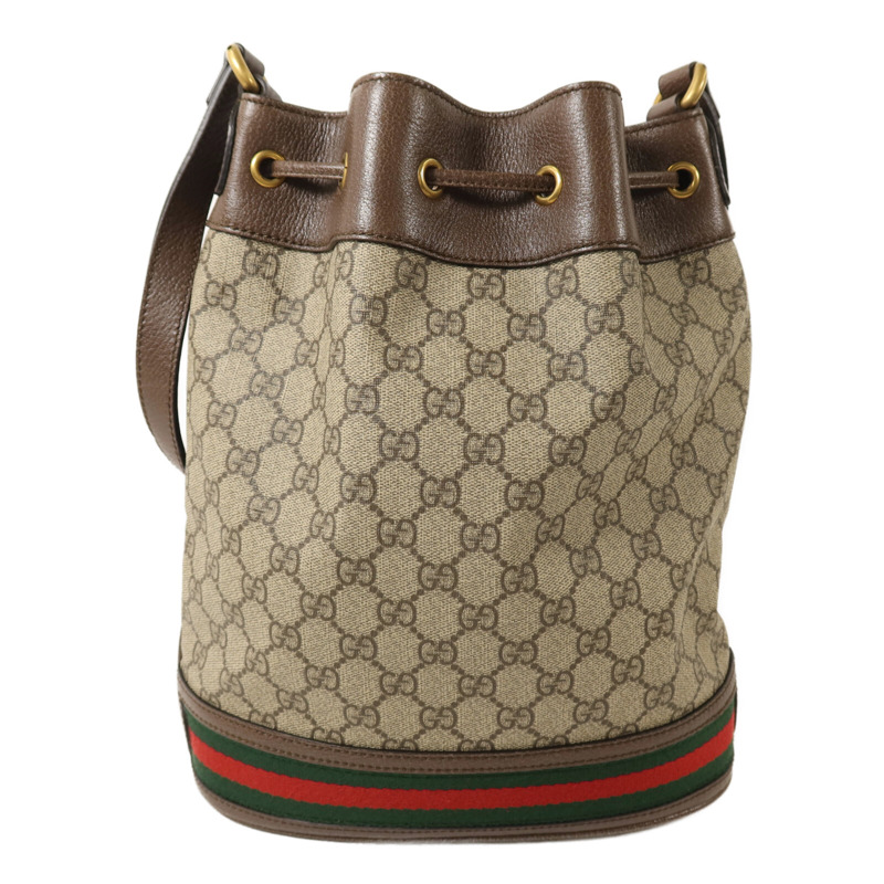 GUCCI 塗層帆布Ophidia Bucket Bag金扣肩背袋-1