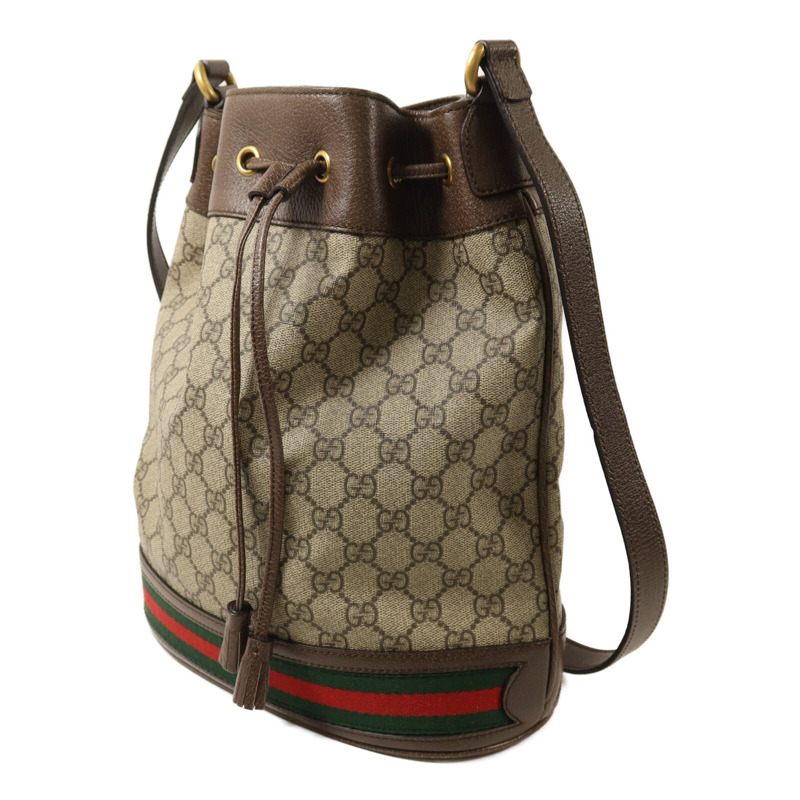 GUCCI 塗層帆布Ophidia Bucket Bag金扣肩背袋-2