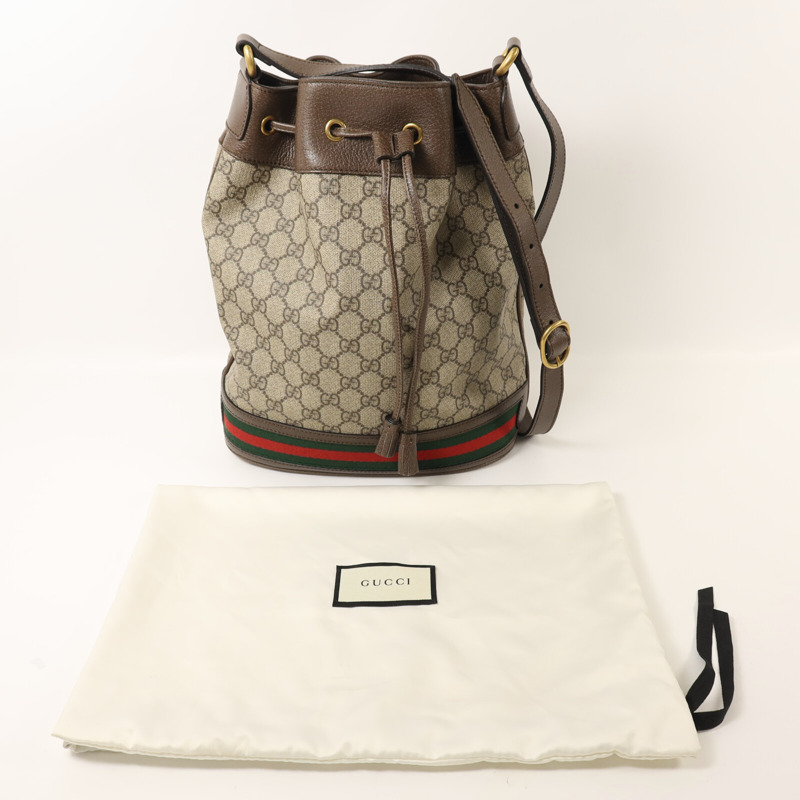 GUCCI 塗層帆布Ophidia Bucket Bag金扣肩背袋-8