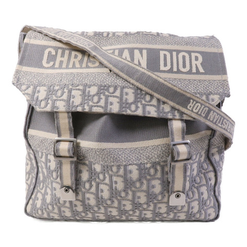 Dior 帆布Medium Diorcamp Bag銀扣肩背袋