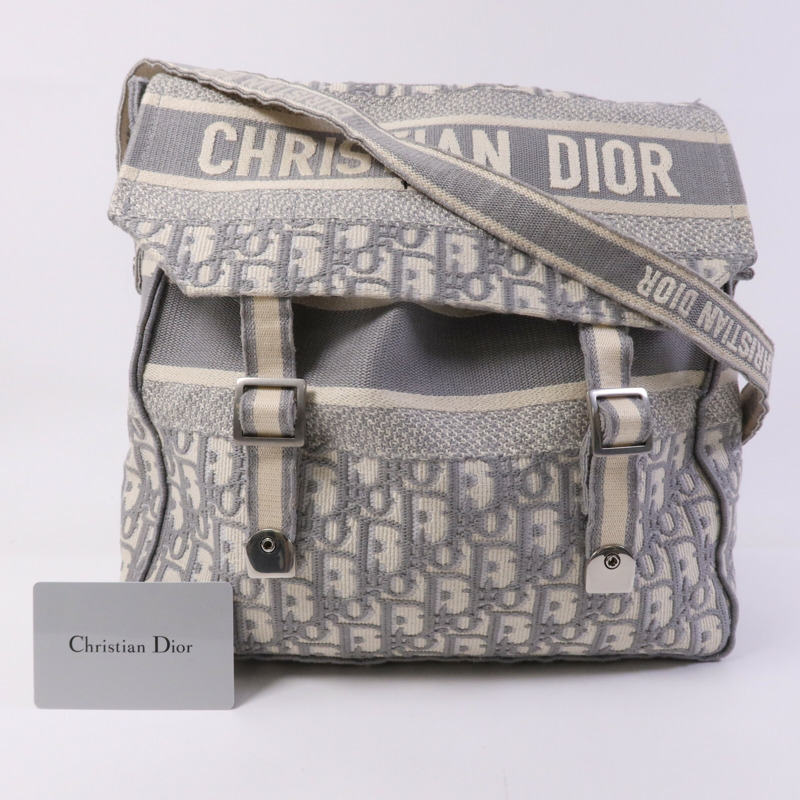 Dior 帆布Medium Diorcamp Bag銀扣肩背袋-7