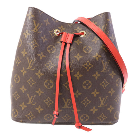 LOUIS VUITTON Monogram Neo Noe Bucket Bag金扣肩背袋Coquelicot