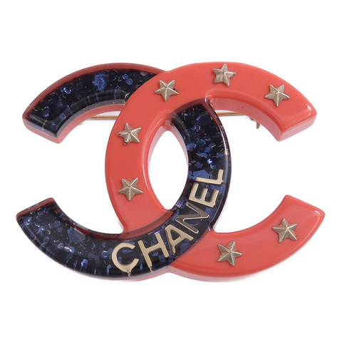CHANEL PVC Brooch金扣胸針