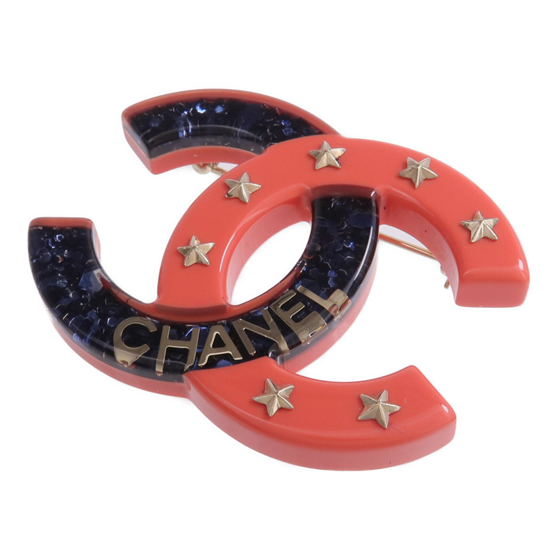 CHANEL PVC Brooch金扣胸針-1