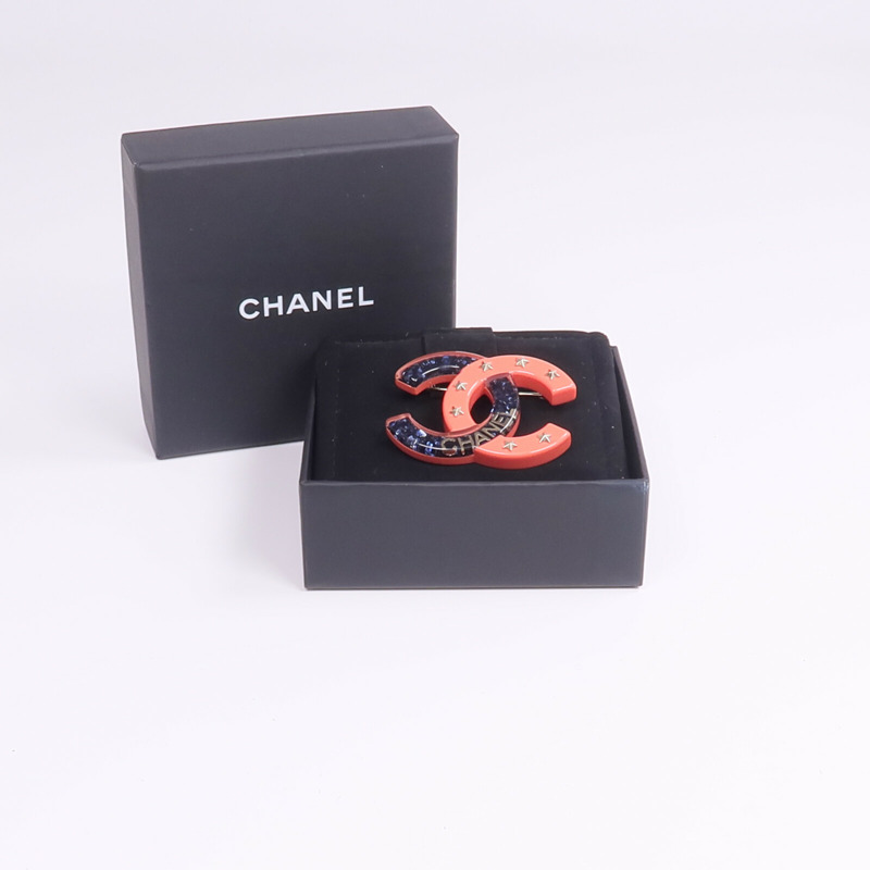 CHANEL PVC Brooch金扣胸針-8