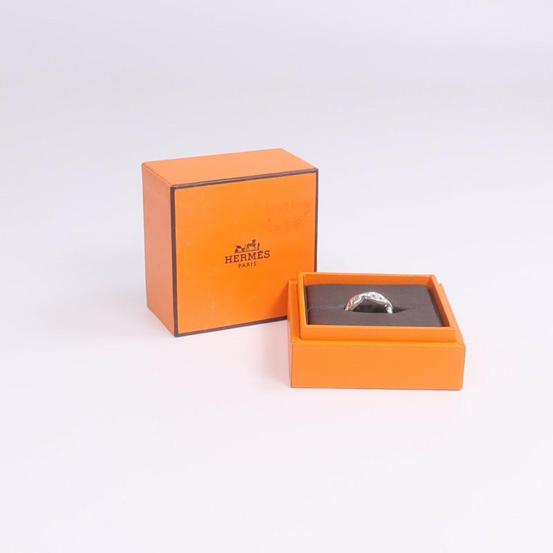 HERMES 925純銀Chaine d'ancre Enchainee Ring戒指Hermes#48/US#4.5-9