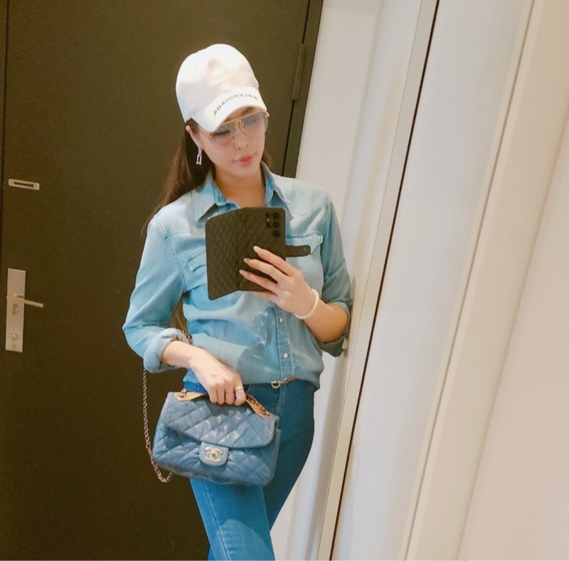 Chanel Vintage雙色牛仔藍拼接COCO 香奈兒-3