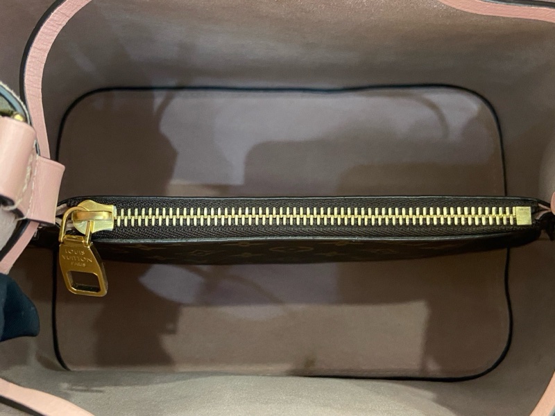 99新LV neonoe MM 老花粉色水桶包-7