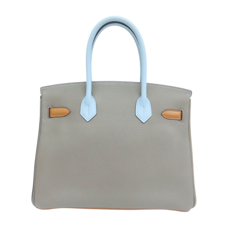 拼色 Clemence 牛皮 Birkin 30 Arlequin 柏金包 手提包 □P刻 銀釦【HERMES 愛馬仕】-1