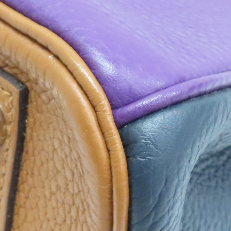 拼色 Clemence 牛皮 Birkin 30 Arlequin 柏金包 手提包 □P刻 銀釦【HERMES 愛馬仕】-6