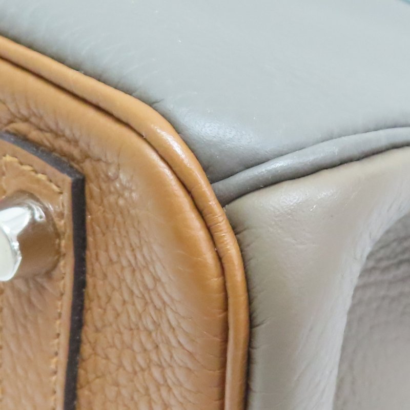 拼色 Clemence 牛皮 Birkin 30 Arlequin 柏金包 手提包 □P刻 銀釦【HERMES 愛馬仕】-8