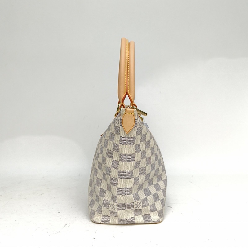 LOUIS VUITTON SaleyaTote托特包PM白棋格PVC金扣2007-1