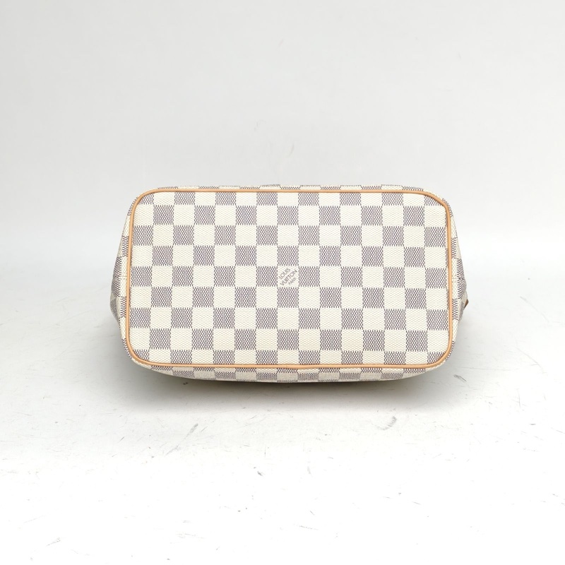 LOUIS VUITTON SaleyaTote托特包PM白棋格PVC金扣2007-3