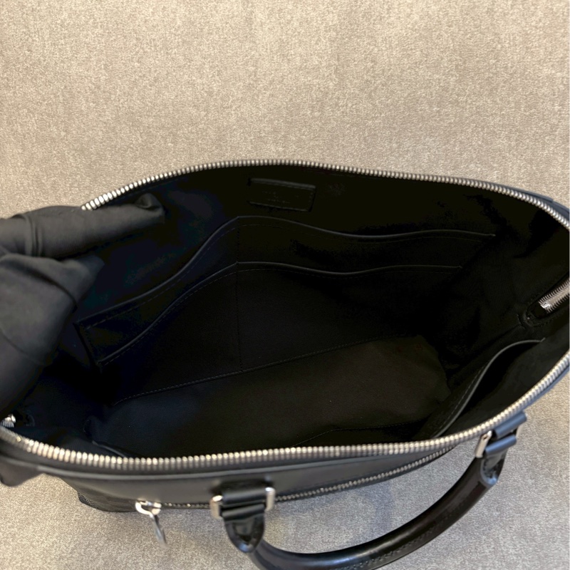 LV黑棋盤格公事包-6