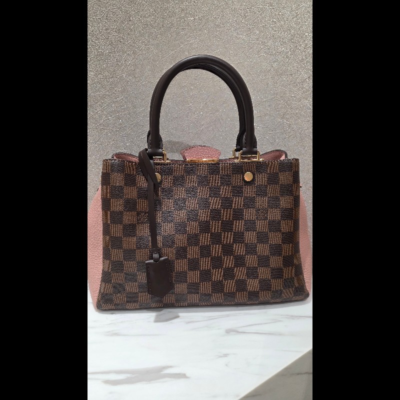 Louis Vuitton LV N41674 Brittany 棋盤格紋皮革鎖組兩用包 -0