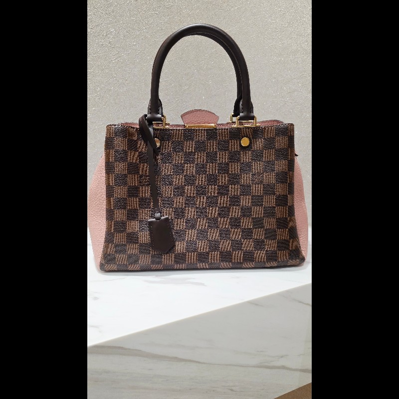 Louis Vuitton LV N41674 Brittany 棋盤格紋皮革鎖組兩用包 -5