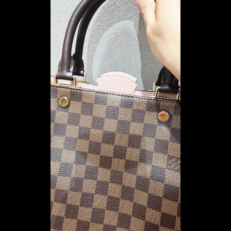 Louis Vuitton LV N41674 Brittany 棋盤格紋皮革鎖組兩用包 -12