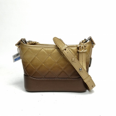 CHANEL GABRIELLE流浪小號20cm漸變色羊皮26開金銀扣