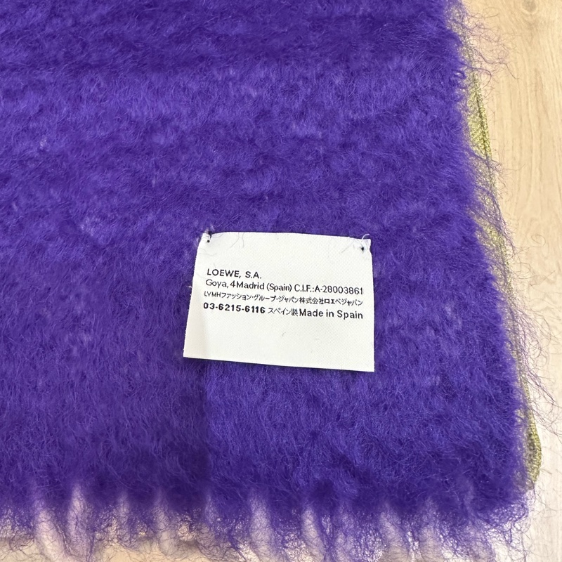 Loewe 紫色 馬海毛 圍巾-3