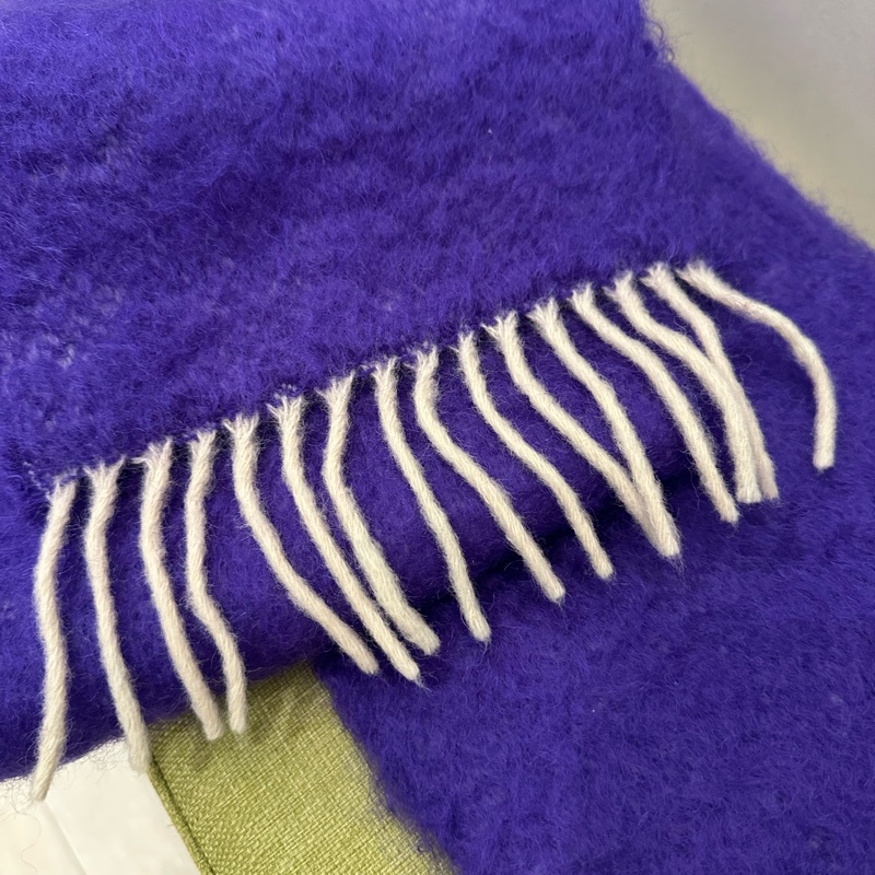 Loewe 紫色 馬海毛 圍巾-4