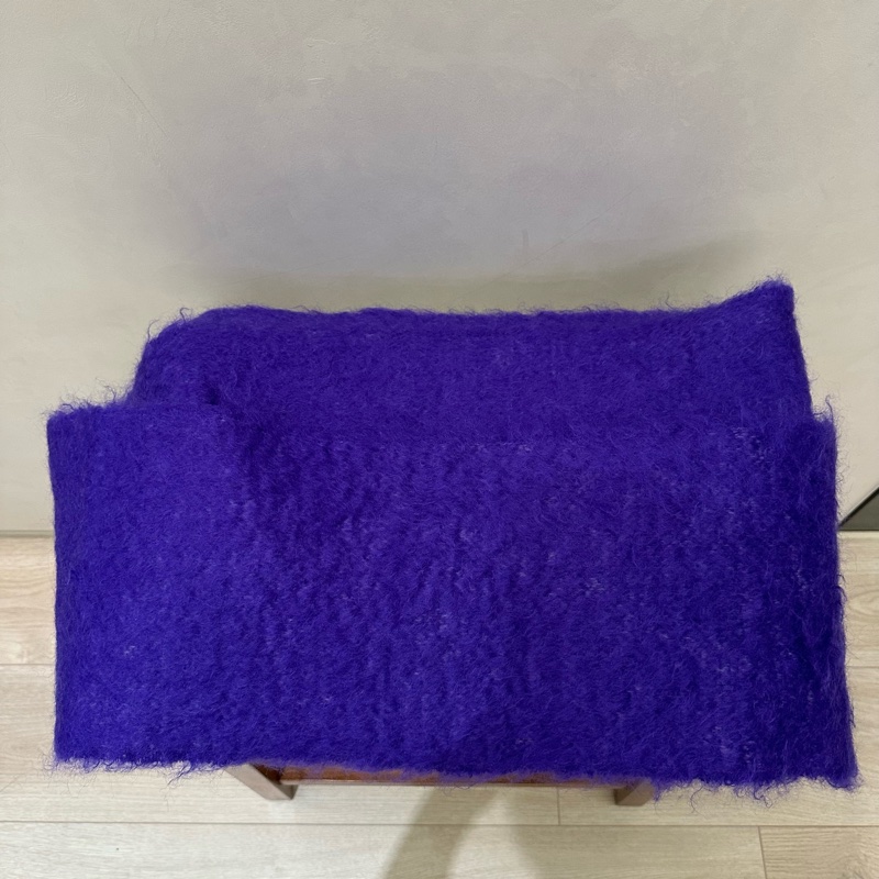 Loewe 紫色 馬海毛 圍巾-6