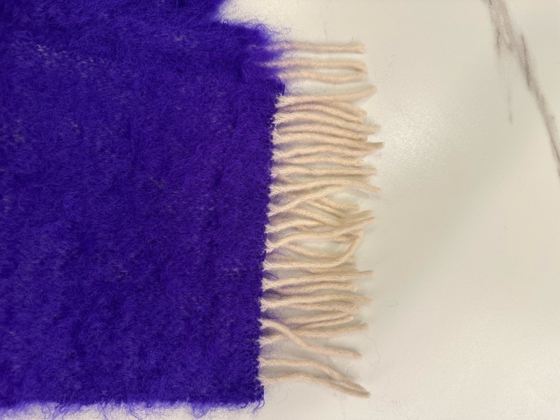 Loewe 紫色 馬海毛 圍巾-10