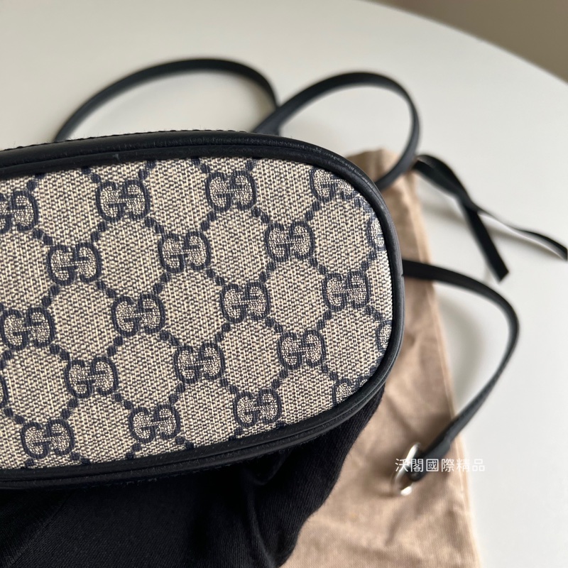 Gucci Supreme Ophidia 水桶斜背包(黑藍色)-10