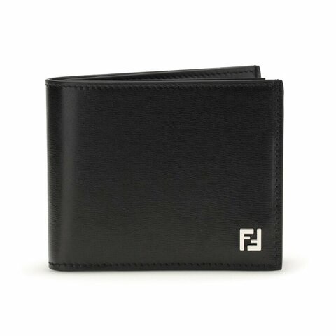 【FENDI 芬迪】FF Squared Bifold 雙折 小牛皮 卡夾 皮夾 短夾 黑色 7M0378AVV6F0GXN