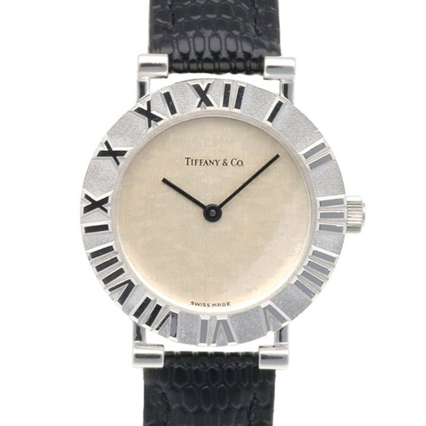 蒂芙尼 Atlas 手錶，925 純銀 L640 石英女錶，1 年保修，二手。