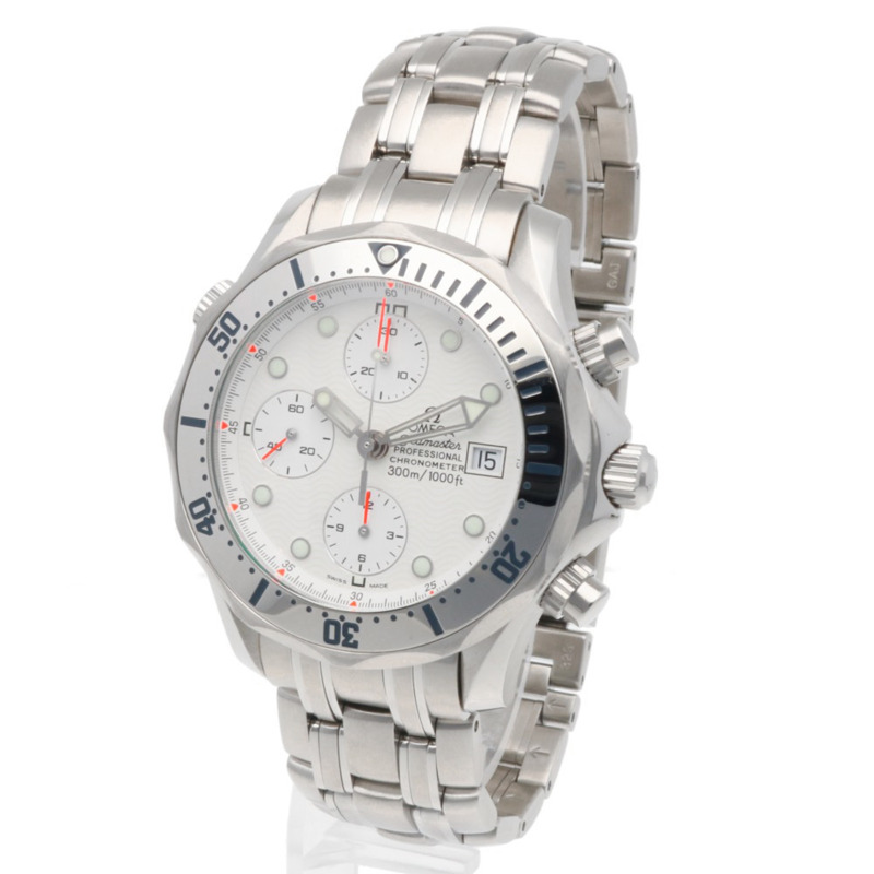 歐米茄海馬系列計時腕錶,不銹鋼材質,型號25982000,自動上鍊,拋光處理,80238XXX,男士腕錶,一年保修,二手-2