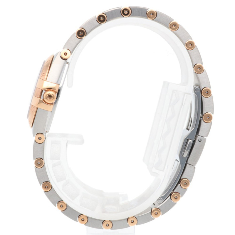 歐米茄腕錶,不鏽鋼 795-1001 石英女錶,一年保修,二手歐米茄,12 顆鑽石,珍珠母貝錶盤-3