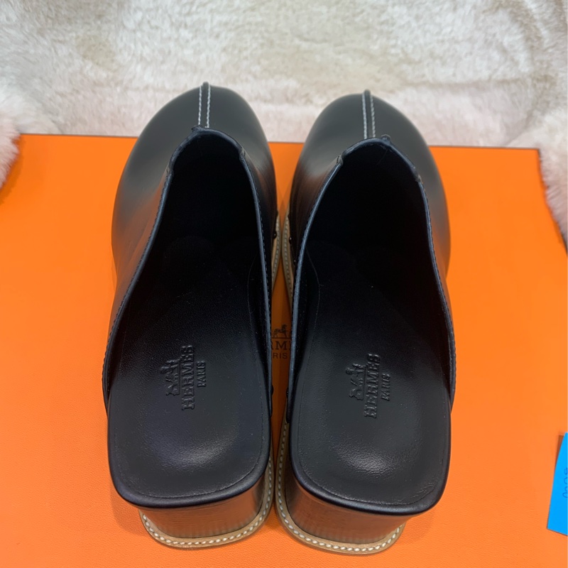 Hermes 愛馬士 木屐拖鞋增高黑色/棕色 37 (XC284)-3