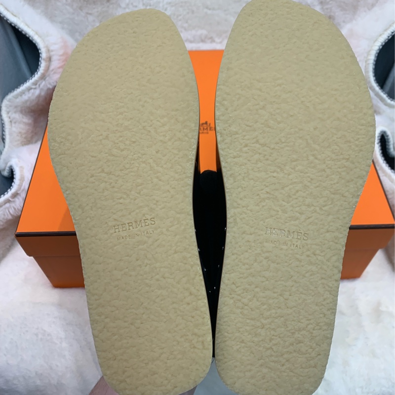 Hermes 愛馬士 木屐拖鞋增高黑色/棕色 37 (XC284)-5