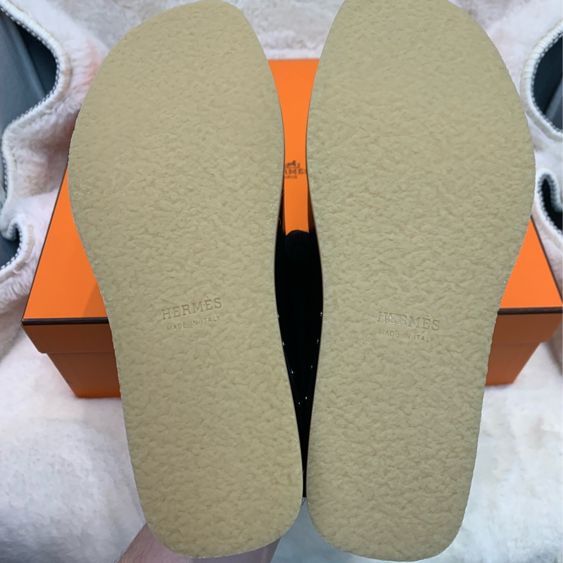 Hermes 愛馬士 木屐拖鞋增高黑色/棕色 37 (XC284)-12